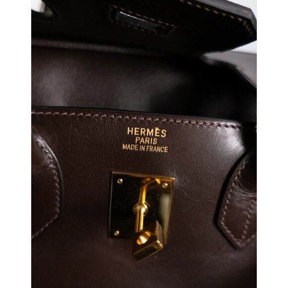 Hermes Birkin 35 Leather Handbag In Brown - Picture 10 of 16